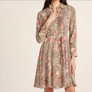 Nanette Lepore Leopard Print Long Sleeve Dress